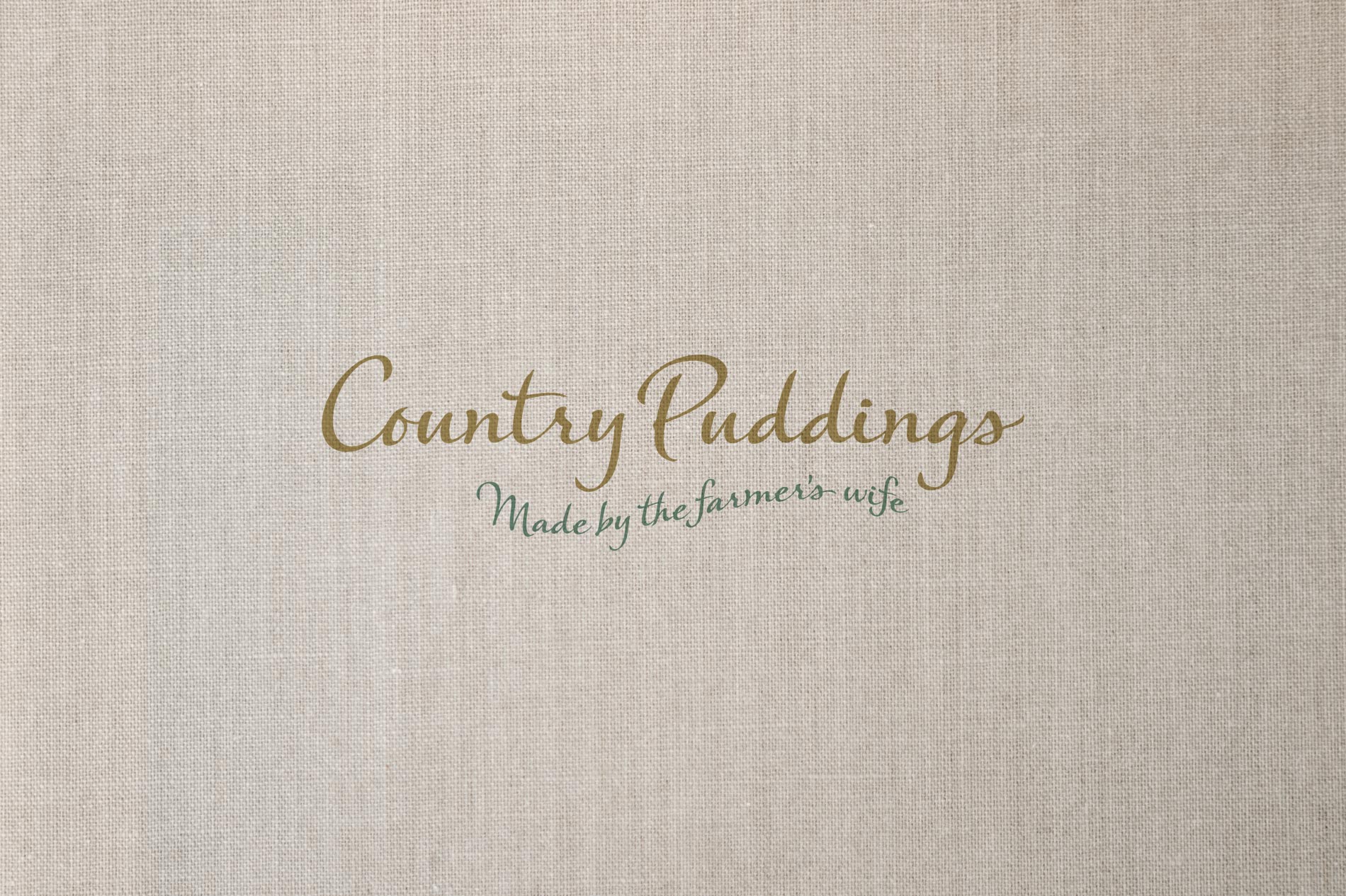 Country Puddings Logo, branding and packaging design, Penrith