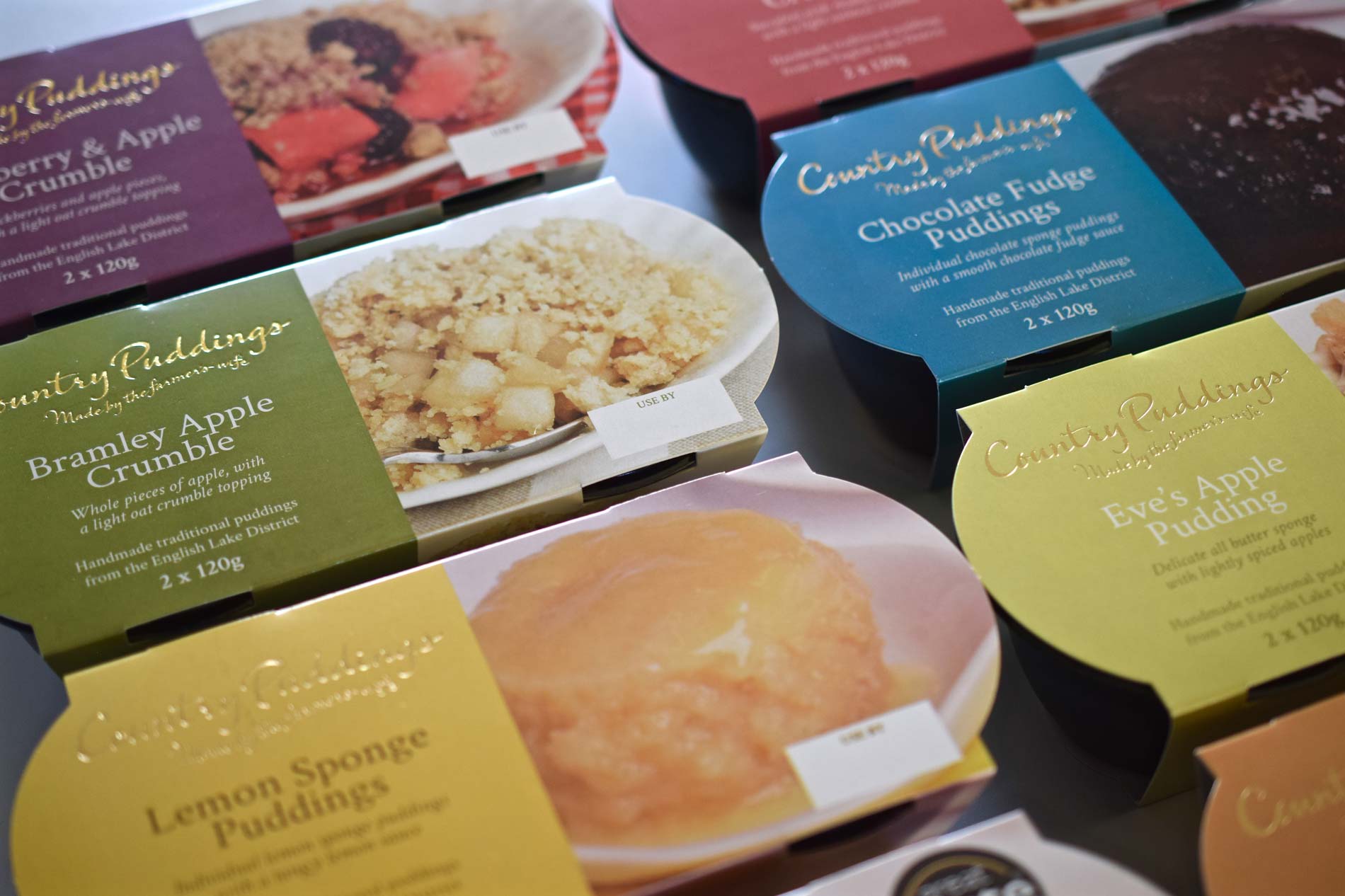 Country Puddings branding, logo and packaging design